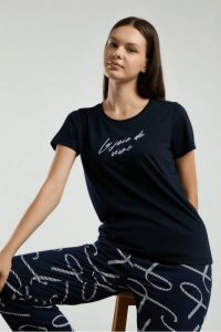 Arnetta 3232-S Bayan Pijama Takımı Lacivert - Arnetta