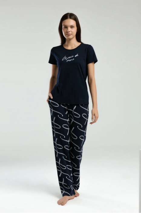 Arnetta 3232-S Bayan Pijama Takımı Lacivert - 2