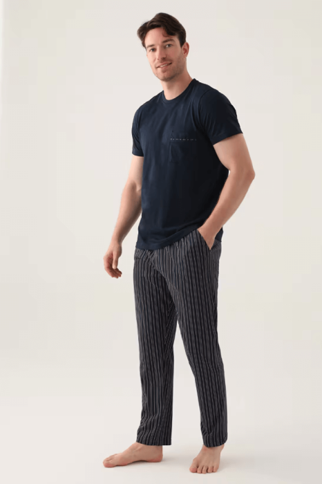 Arnetta AR3011 Büyük Beden Erkek Pijama Takımı Lacivert - 3