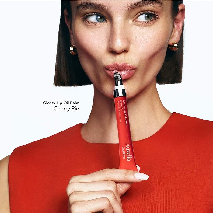 Aurelia Geneve Glossy Lip Oil Balm Cherry Pie - 6