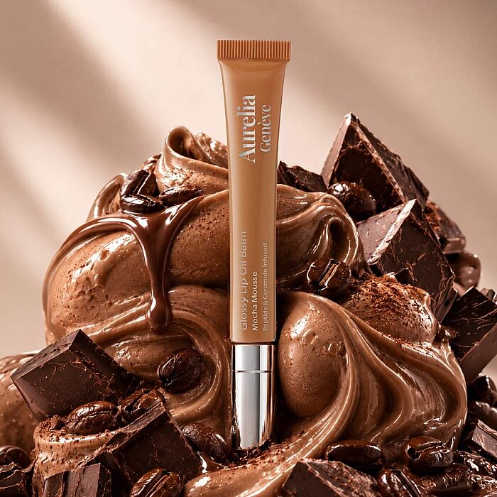 Aurelia Geneve Glossy Lip Oil Balm Mocha Mousse - 2