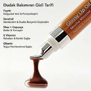 Aurelia Geneve Glossy Lip Oil Balm Mocha Mousse - 5