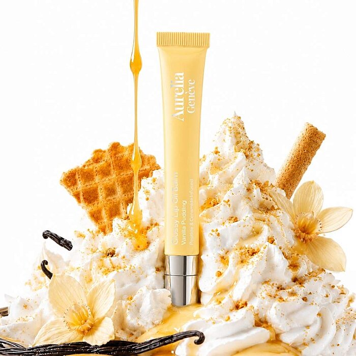 Aurelia Geneve Glossy Lip Oil Balm Vanilla Puding - 2