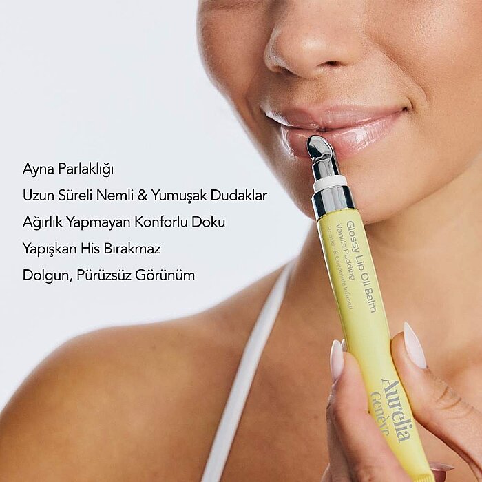 Aurelia Geneve Glossy Lip Oil Balm Vanilla Puding - 7