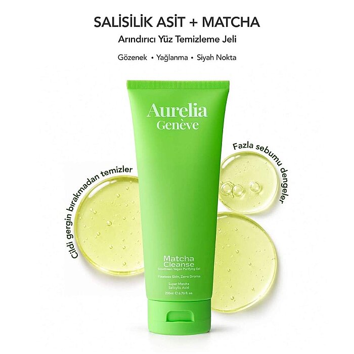 Aurelia Geneve Matcha Cleanse Glowgreen Vegan Purifying 200 Ml - 2