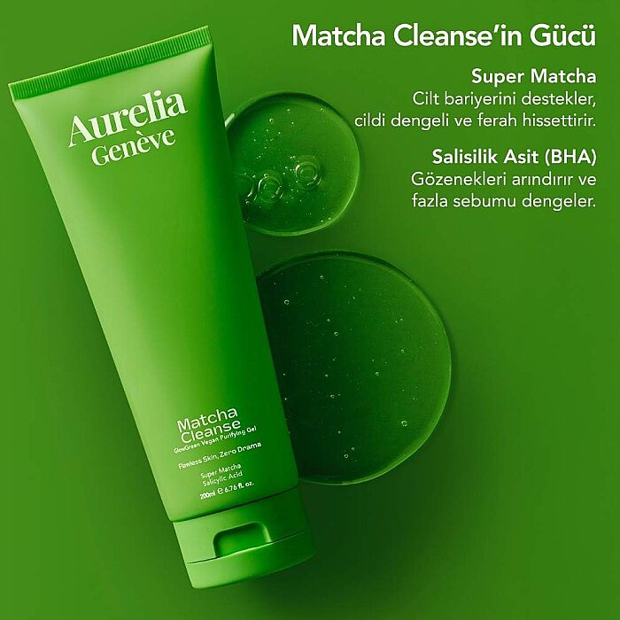 Aurelia Geneve Matcha Cleanse Glowgreen Vegan Purifying 200 Ml - 6