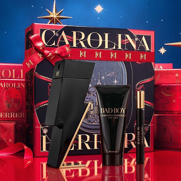 Carolina Herrera Bad Boy Erkek Parfüm Edt 100 Ml + Shower Gel 100 Ml + Edp 10 Ml Set - 6