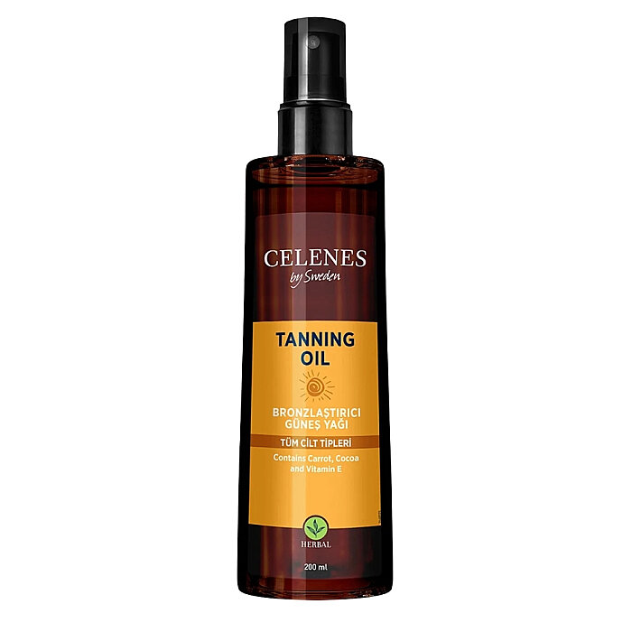 Celenes Herbal Bronzlaştırıcı Güneş Yağı 200 Ml - 1