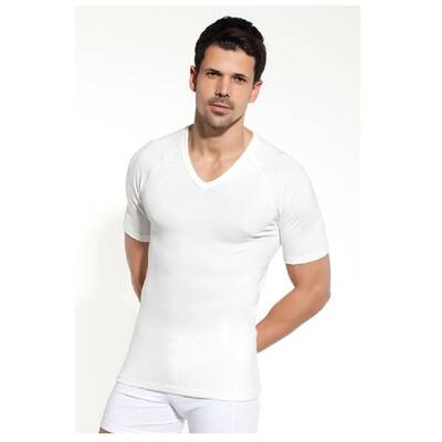 Çift Kaplan 1003 Thermal V Yaka Fanila Beyaz - 1
