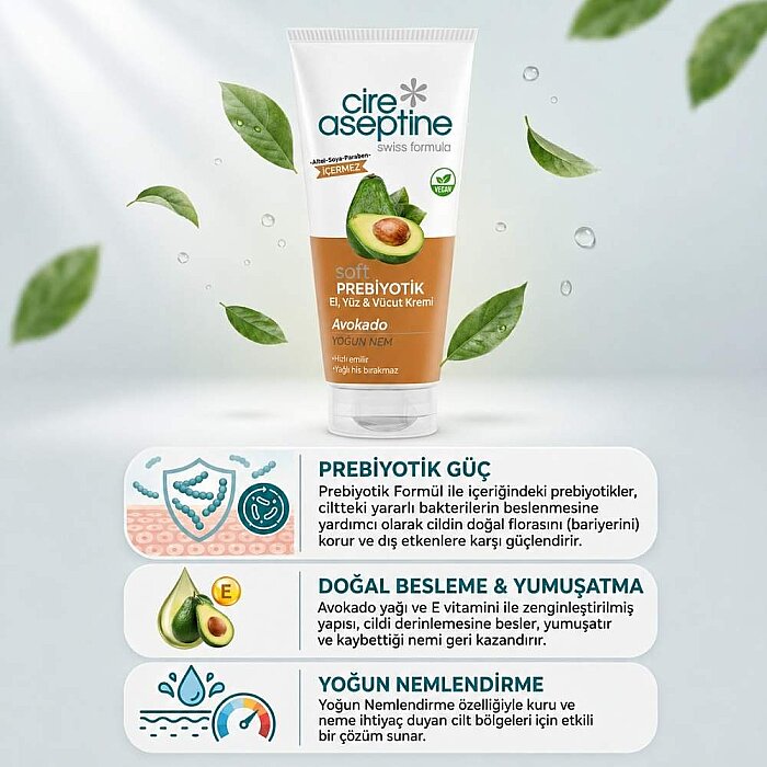Cire Aseptine Soft Prebiyotik Avokado 75 Ml Tüp - 3