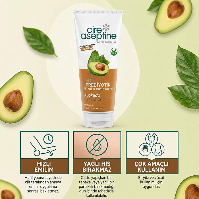 Cire Aseptine Soft Prebiyotik Avokado 75 Ml Tüp - 4