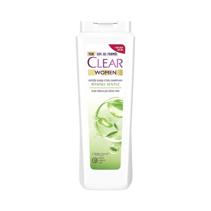 Clear Aloe Vera & Çay Ağacı Bitkisel Sentez Kadın Şampuan 350 Ml - 1