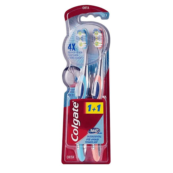 Colgate 360 Interdental Diş Fırçası 1+1 Orta - 1