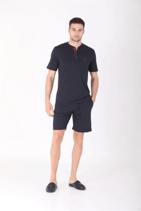 Ds Damat 224016 4'lü Penye Pijama Lacivert - 3