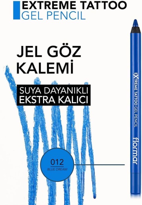 Flormar Gel Extreme Tattoo Pen 12 Blue Dream - 4
