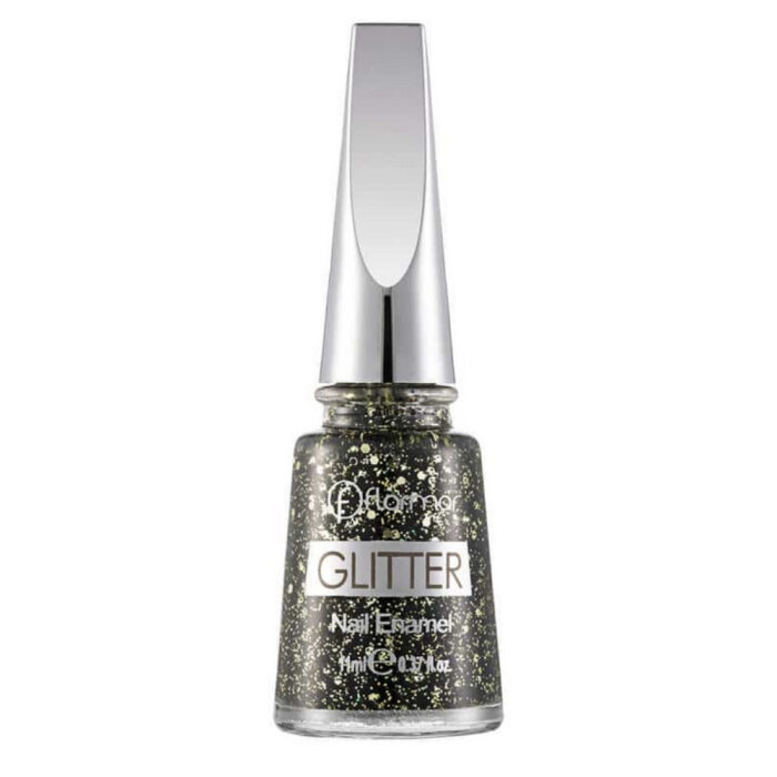Flormar Glitter Nail Enamel Oje GL05 Black Diamonds - 1