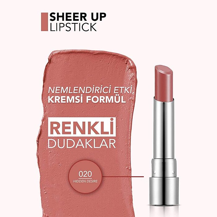 Flormar Sheer Up Lipstick 020 - 4