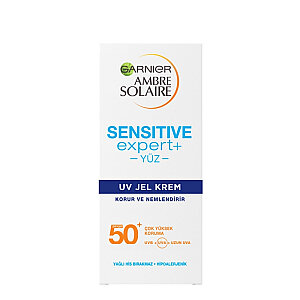 Garnier Ambre Solaire Sensitive Expert+ Güneşe Karşı Hassas Ciltler için SPF50+ Güneş Koruyucu Jel Krem 50 ml 
