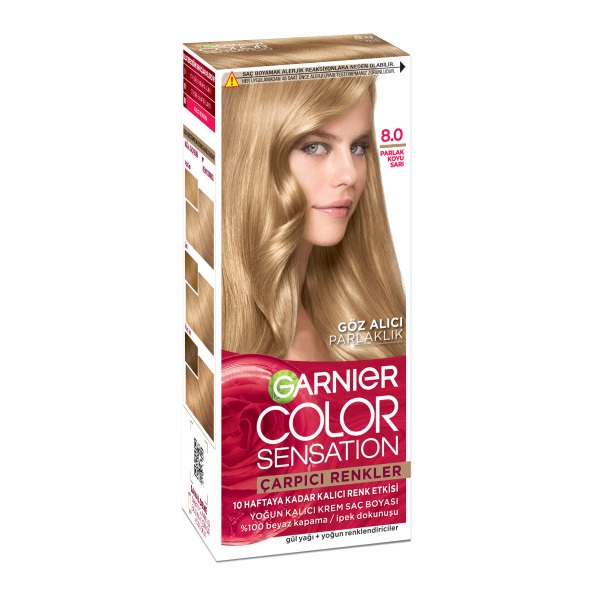 Garnier Çarpıcı Renkler Saç Boyası 8 Parlak Koyu Sarı - 1