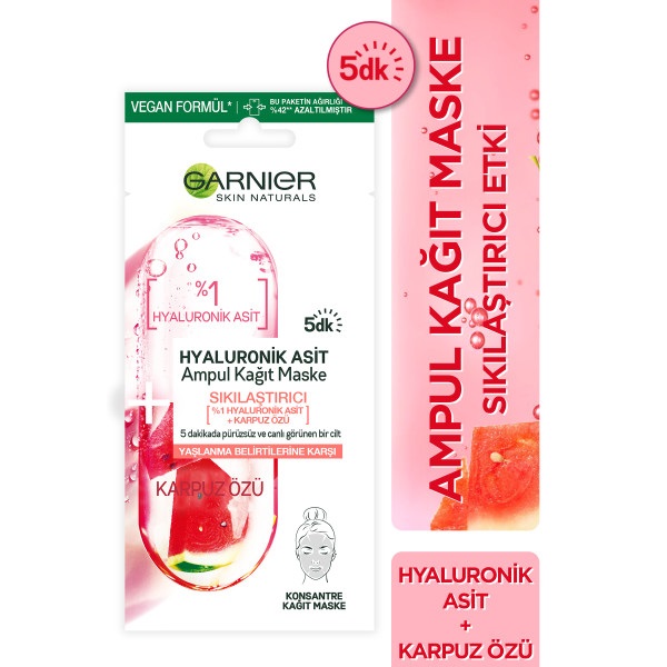 Garnier Hyaluronik Asit Sıkılaştırıcı Ampul Kağıt Yüz Maskesi 15 Gr - 2