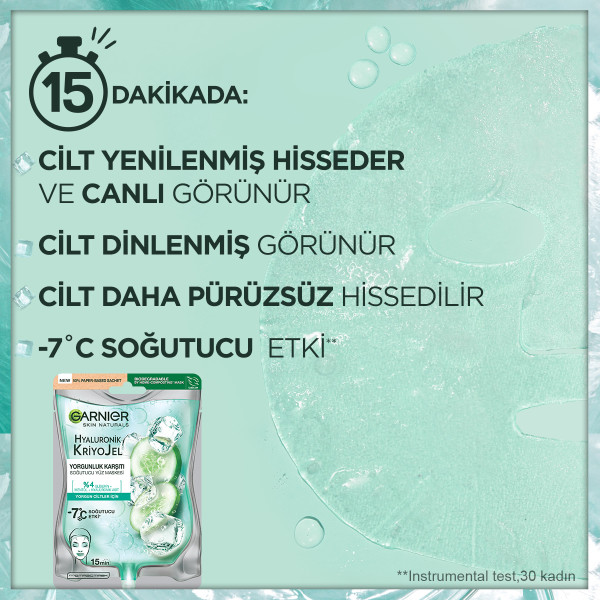 Garnier Hyaluronik Kriyojel Soğutucu Yüz Maskesi 27 Gr - 4