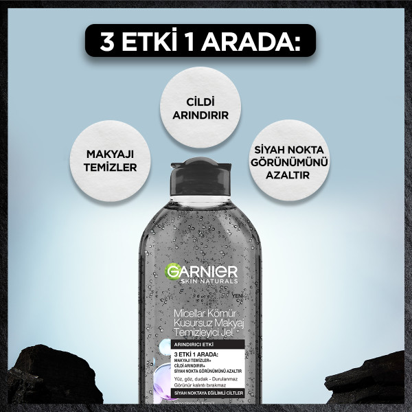Garnier Micellar Kömür Kusursuz Makyaj Temizleyici Jel 400 ML - 4