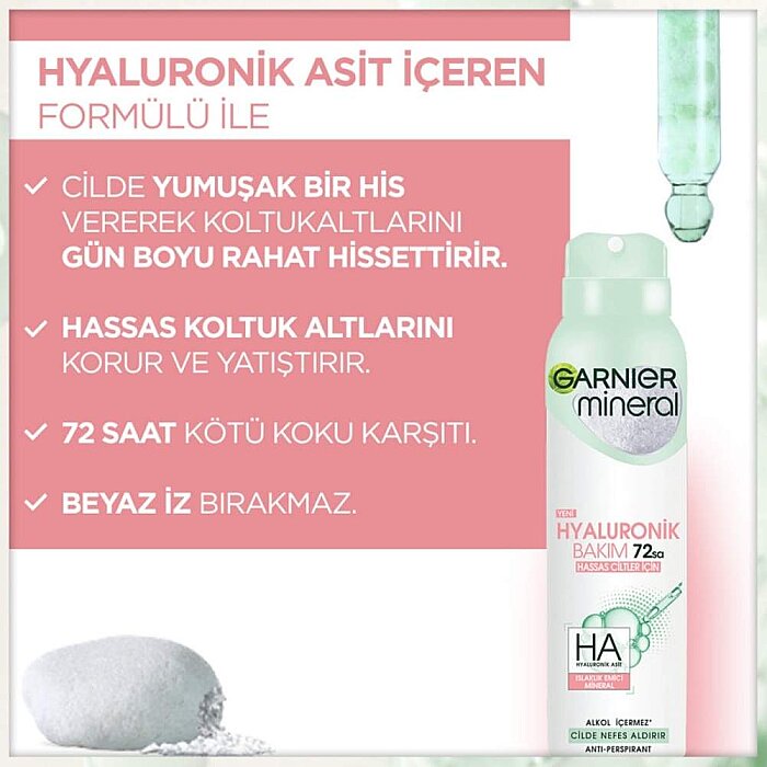 Garnier Mineral Hyaluronik Bakım Deo Spray 150 Ml - 3