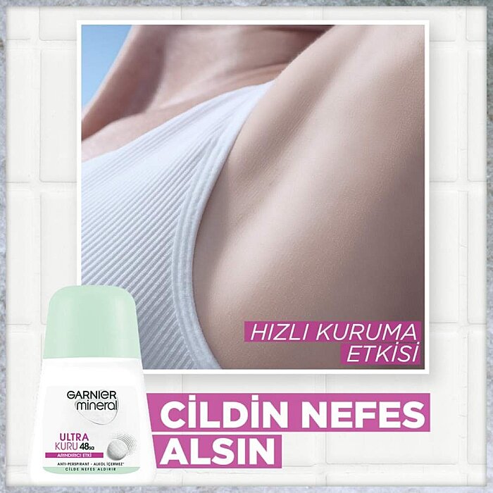Garnier Mineral Ultra Kuru Kadın Roll-On 50 Ml - 4