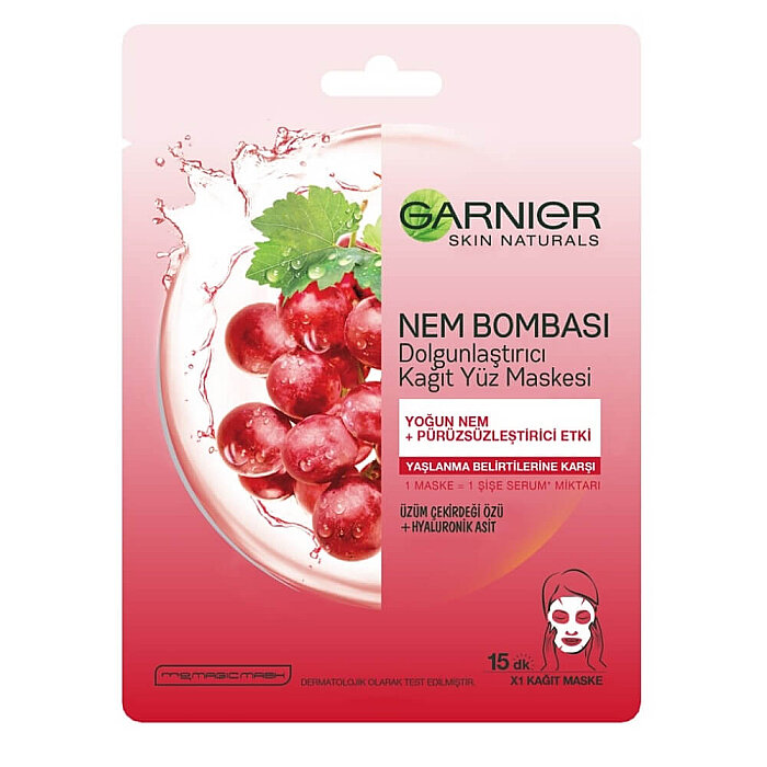Garnier Nem Bombası Dolgunlaştırıcı Kağıt Yüz Maskesi - 1