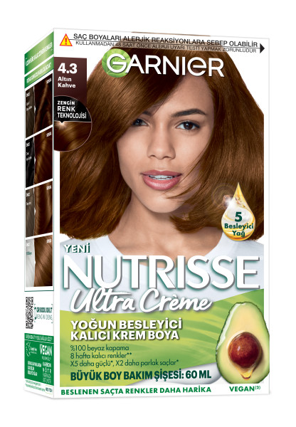Garnier Nutrisse Ultra Creme 4.3 Altın Kahve - 1