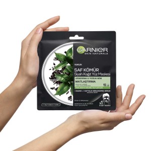 Garnier Skin Naturals Kömürlü Kağıt Yüz Maskesi Siyah Çay - 2