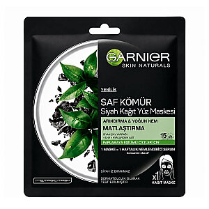 Garnier Skin Naturals Kömürlü Kağıt Yüz Maskesi Siyah Çay - Garnier Cilt