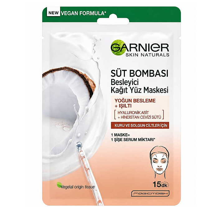 Garnier Süt Bombası Besleyici Kağıt Yüz Maskesi - 1