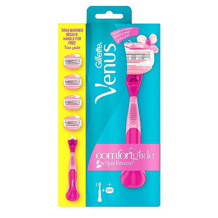 Gillette Venüs Comfortglide Spa Breeze Tıraş Makinesi + Yedek Tıraş Bıçağı 4'lü - 1