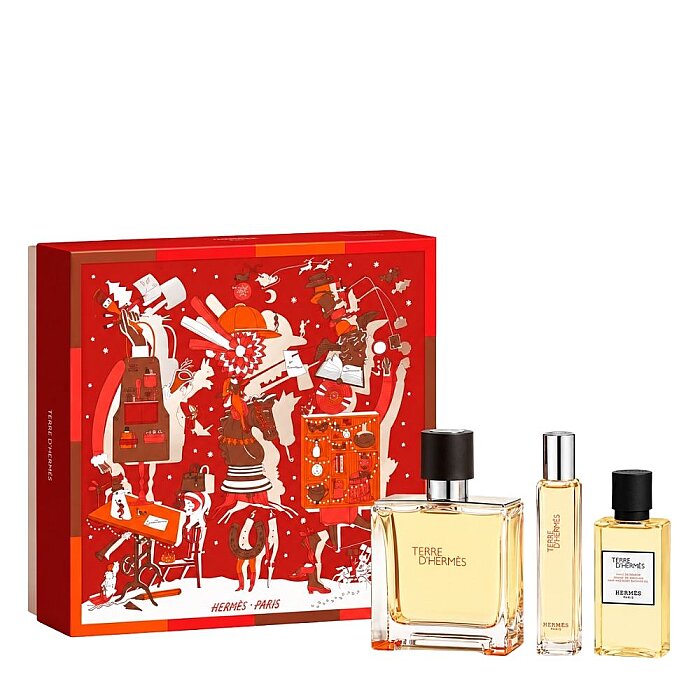 Hermes Terre D'Hermes Pure Erkek Parfüm Edp 75 Ml + Edp 15 Ml + Shower Gel 40 Ml Set - 1
