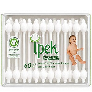 İpek Bebek Organik Kulak Temizleme Pamuğu 60'lı - Ipek