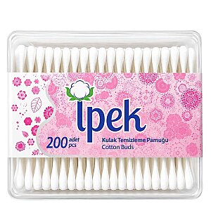 İpek Kulak Temizleme Pamuğu 200'lü Dikdörtgen Kutu - Ipek