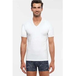 Kom Antonio V Yaka T Shirt Beyaz - Kom