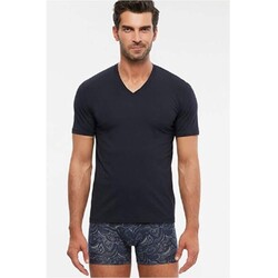 Kom Antonio V Yaka T Shirt Lacivert - Kom