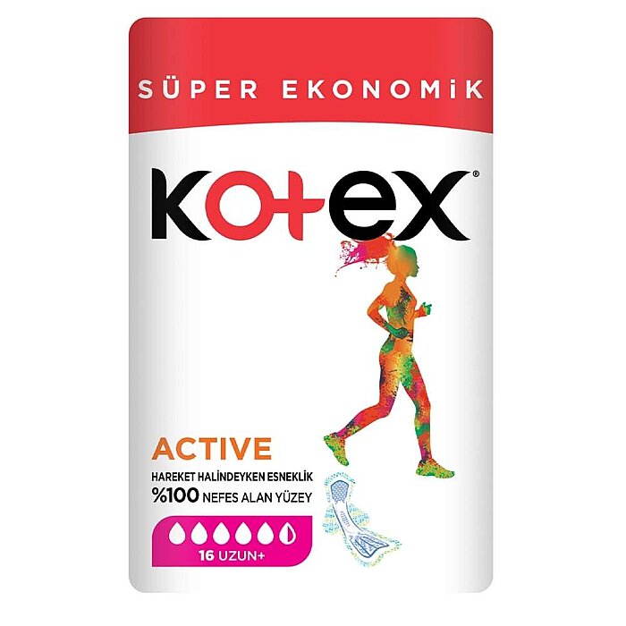 Kotex Active Süper Ekonomik Uzun 16'lı - 1