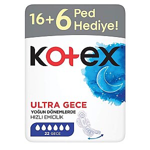 Kotex Dev Eko Hijyenik Ped Ultra Gece 22'li - Kotex