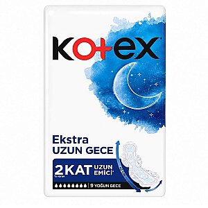 Kotex Extra Uzun Gece 9'lu - Kotex