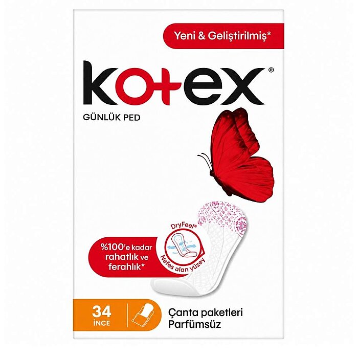Kotex Lightdays Günlük Ped Eko Parfümsüz 34'lü - 1