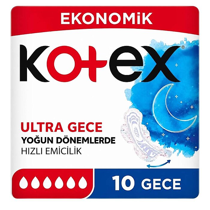 Kotex Ultra Double Kanatlı Gece 10'lu - 1