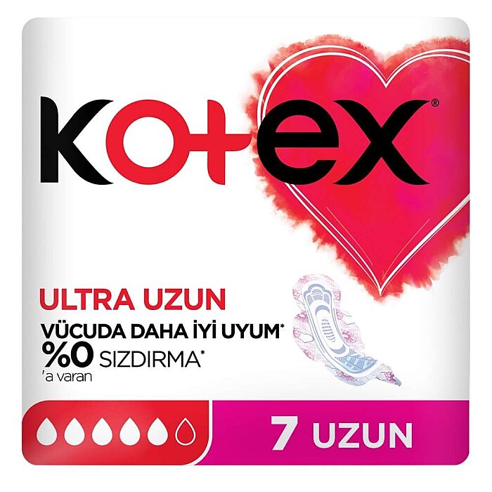 Kotex Ultra Kanatlı Uzun Ped 7li