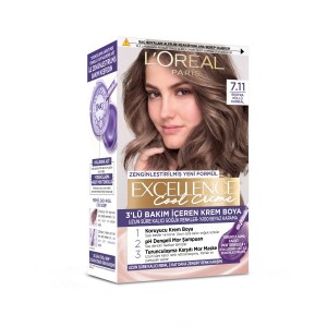 L'Oréal Paris Excellence Cool Creme 7.11 Ekstra Küllü Kumral Saç Boyası - Loreal Paris Excellence