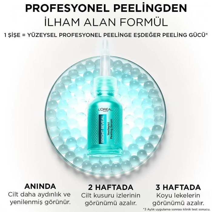 L'Oréal Paris Bright Reveal Koyu Lekelere Karşı Hızlı Etkili Yenileyici Peeling Serum 25% [AHA + BHA + PHA] 25 Ml - 6