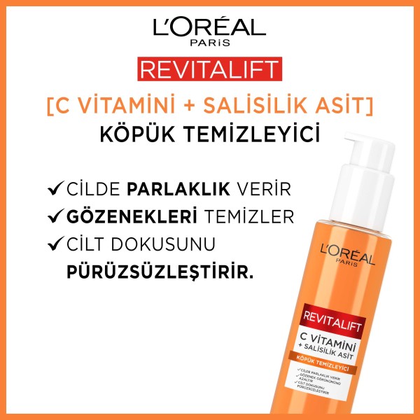 L'Oréal Paris Revitalift Clinical [C vitamini + Salisilik Asit] Gözenek Karşıtı, Aydınlatıcı Temizleme Jeli 150 Ml - 2