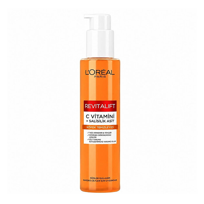 L'Oréal Paris Revitalift Clinical [C vitamini + Salisilik Asit] Gözenek Karşıtı, Aydınlatıcı Temizleme Jeli 150 Ml - 1