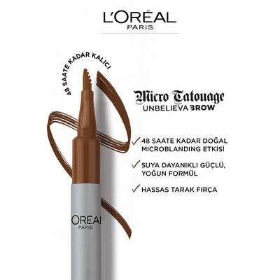 L'Oréal Paris Unbelieva Brow Micro Tatouage Kaş Kalemi 109 Ebony - 3